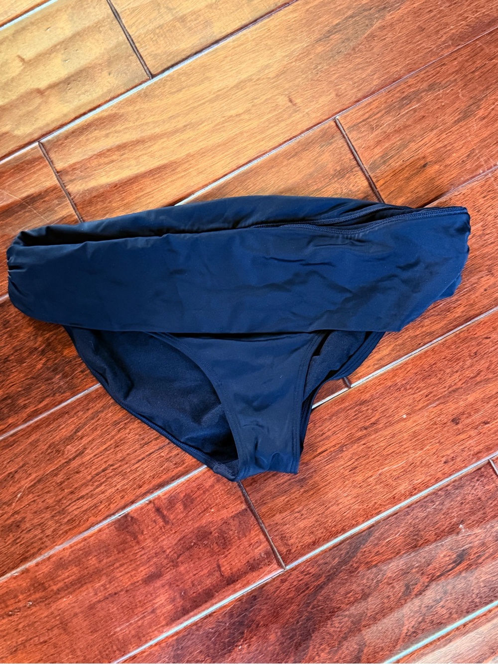 Boden Navy Blue Classic Foldover Bikini Bottoms Mid Rise - Size 14 gently used